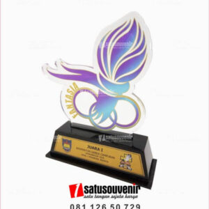 Plakat Akrilik Juara Badminton Ganda Campuran SMAKONECUP 2019 Jakarta PA131